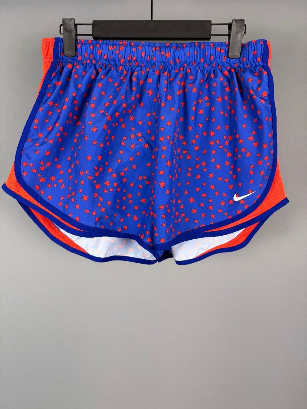 Nike 10K Stars Tempo Dri-FIT Running Shorts Blue Red Women’s Large